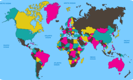 Countries of the world scalable vector graphic